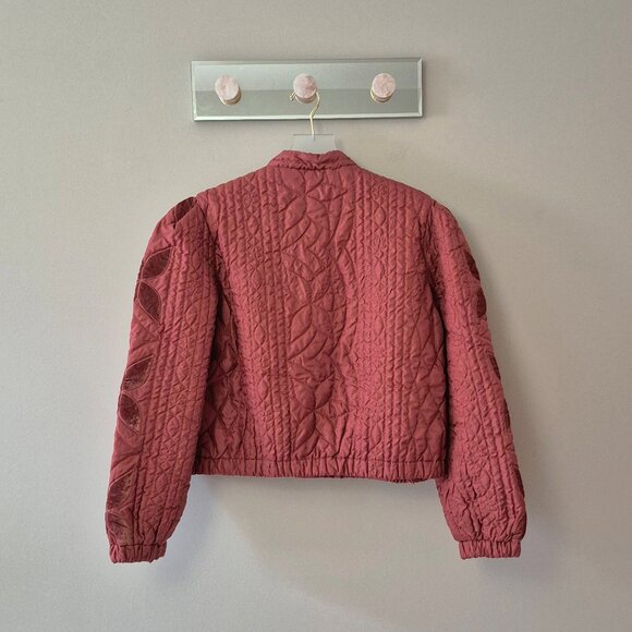 NWT Free People Quinn quilted red jacket in Marsala Red, S - Picture 16 of 16